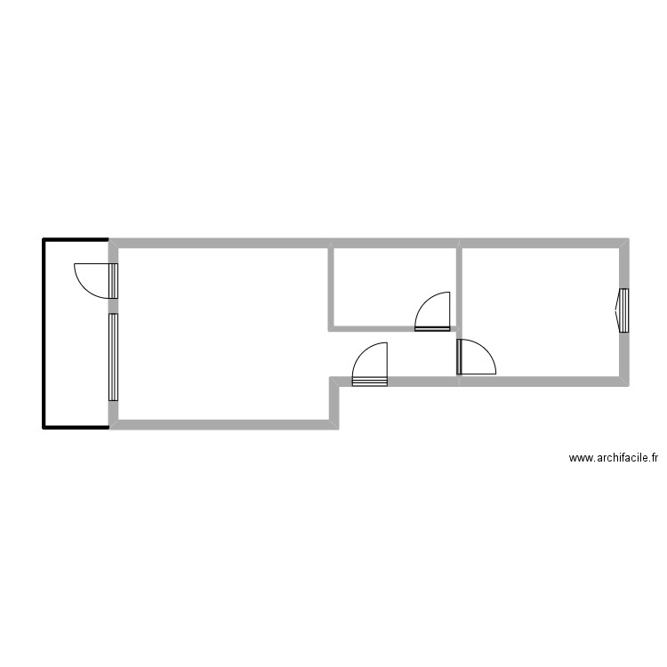 EDAA PROJET PRO PHASE 2. Plan de 3 pièces et 39 m2