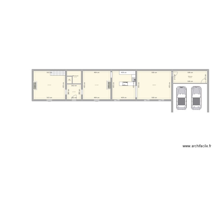 Maison Sciecq. Plan de 8 pièces et 127 m2