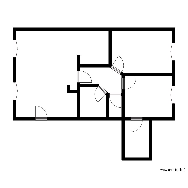 Log 3 Coq bld. Plan de 7 pièces et 65 m2