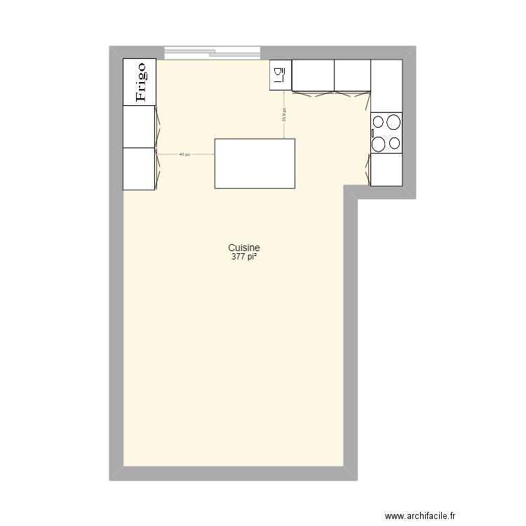 plan 2 des battures . Plan de 1 pièce et 35 m2