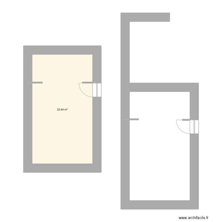 Appartement même . Plan de 1 pièce et 22 m2