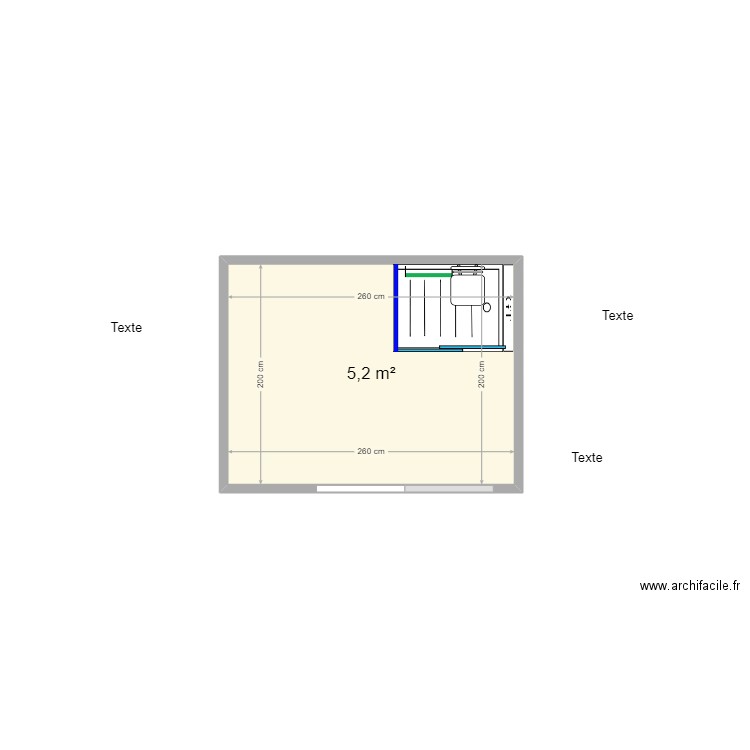 SOGETHERM. Plan de 1 pièce et 5 m2