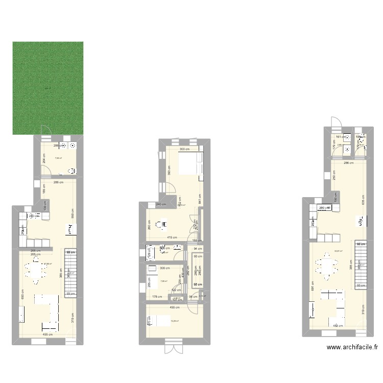 prescott. Plan de 14 pièces et 173 m2