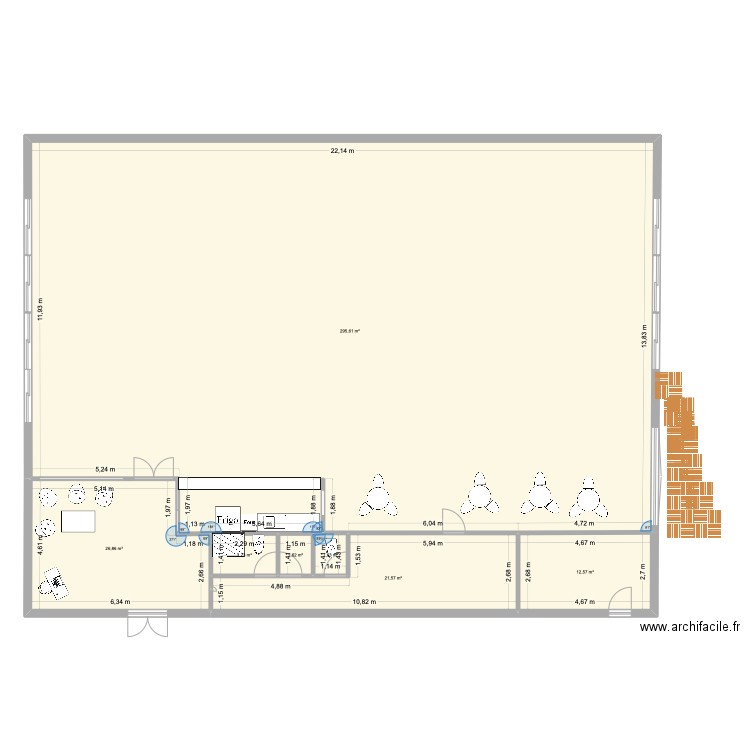 PROJET. Plan de 7 pièces et 363 m2