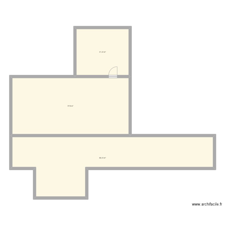 Couvent des minimes marche en avant. Plan de 3 pièces et 146 m2