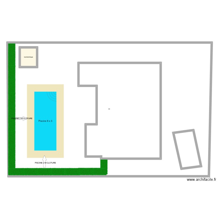 plan gallais. Plan de 3 pièces et 505 m2