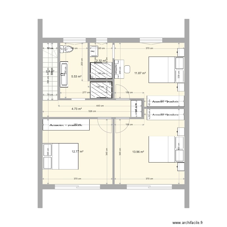 Maison Projet 2 - 111m2. Plan de 9 pièces et 111 m2