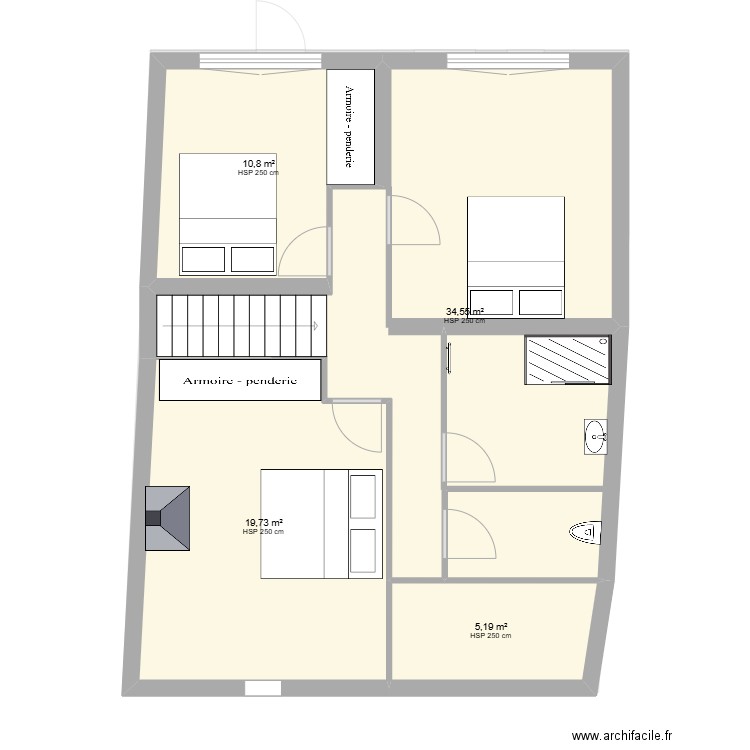 Virginie Harreville.. Plan de 12 pièces et 136 m2