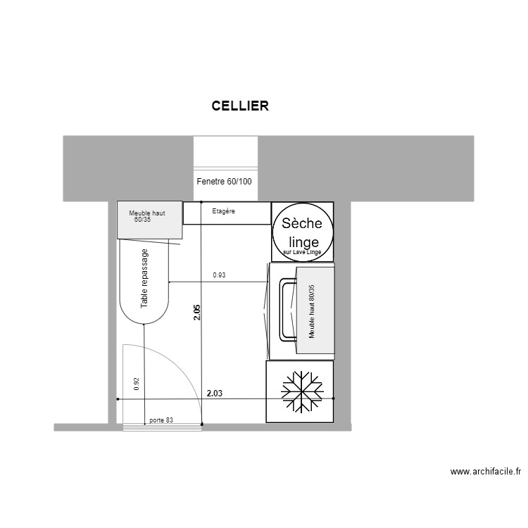 CELLIER. Plan de 0 pièce et 0 m2