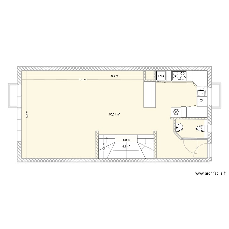 DFM97-sous-sol. Plan de 6 pièces et 194 m2