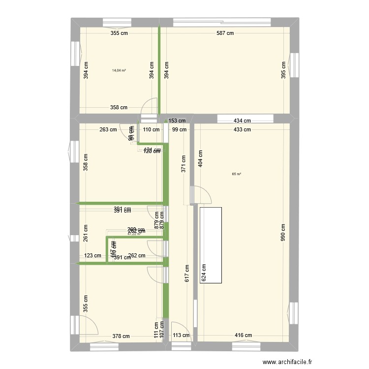 Maison Réa New. Plan de 3 pièces et 126 m2