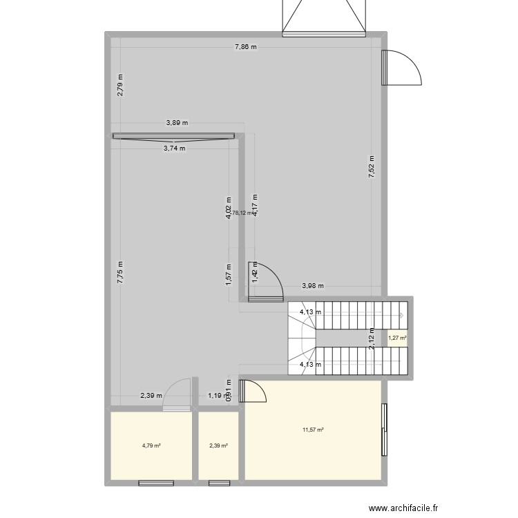 SOGODOGO ABRAHAM. Plan de 5 pièces et 98 m2