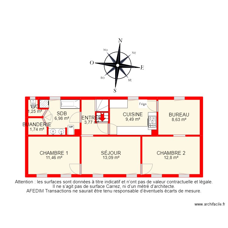 BI 22791 - . Plan de 21 pièces et 150 m2