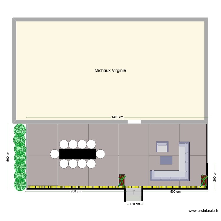 Michaux Virginie . Plan de 1 pièce et 111 m2