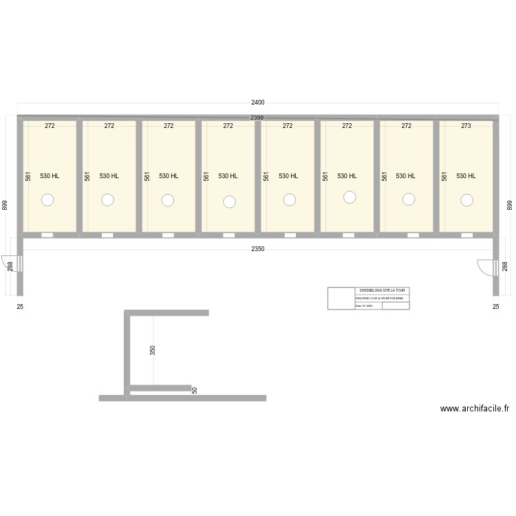 CUVE 8 UNIT2ES EN LIGNE CHESNELONG. Plan de 9 pièces et 228 m2