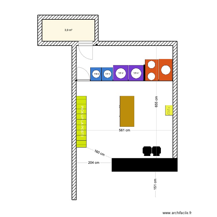 ST PALAIS 2. Plan de 1 pièce et 4 m2