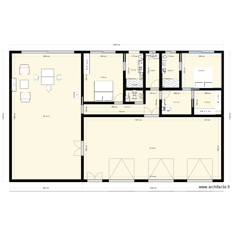 Maison Plan 1. Plan de 11 pièces et 229 m2