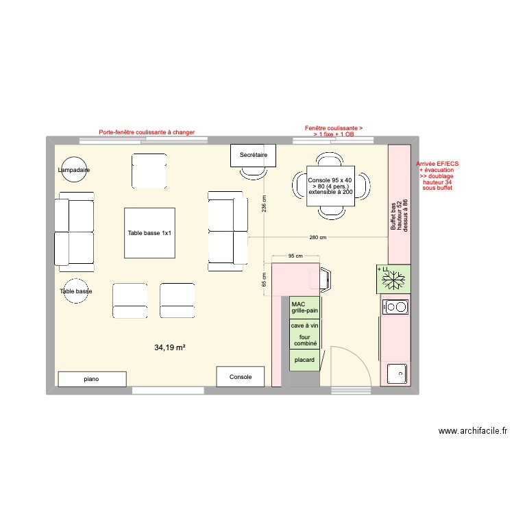 Cuisine arclinea 2. Plan de 1 pièce et 34 m2