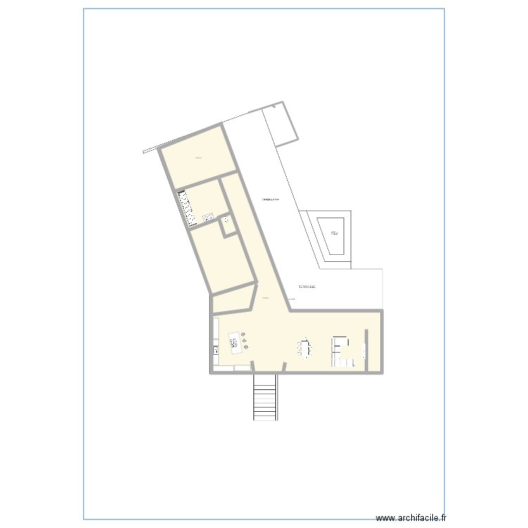 casa rio. Plan de 2 pièces et 294 m2