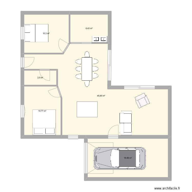 premiere maison. Plan de 6 pièces et 95 m2