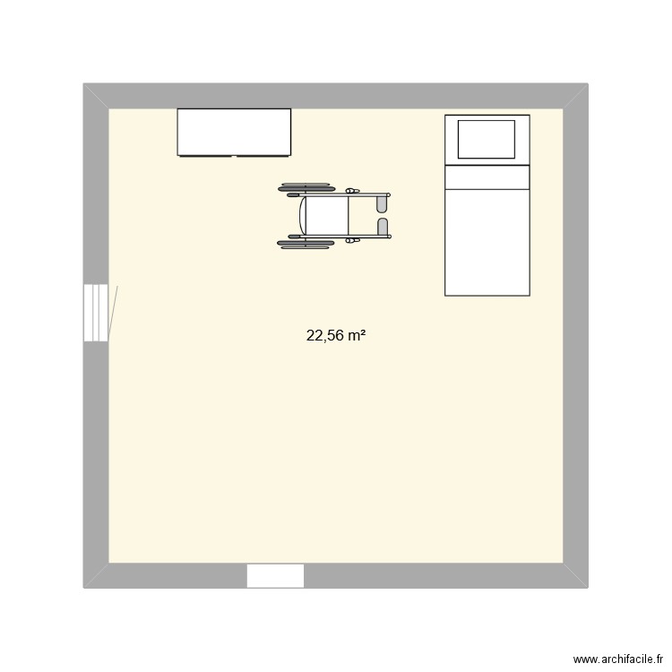 exercice d'aplication. Plan de 1 pièce et 23 m2