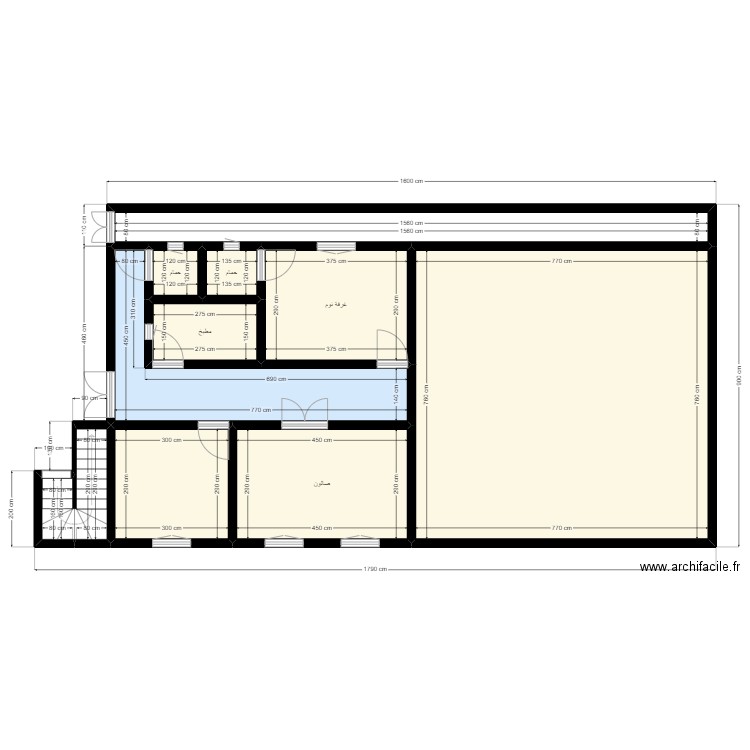 Plan de 16m x 8m Client 22 09 02 03. Plan de 11 pièces et 128 m2