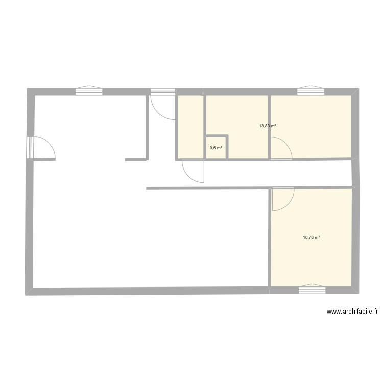 Challans. Plan de 3 pièces et 25 m2