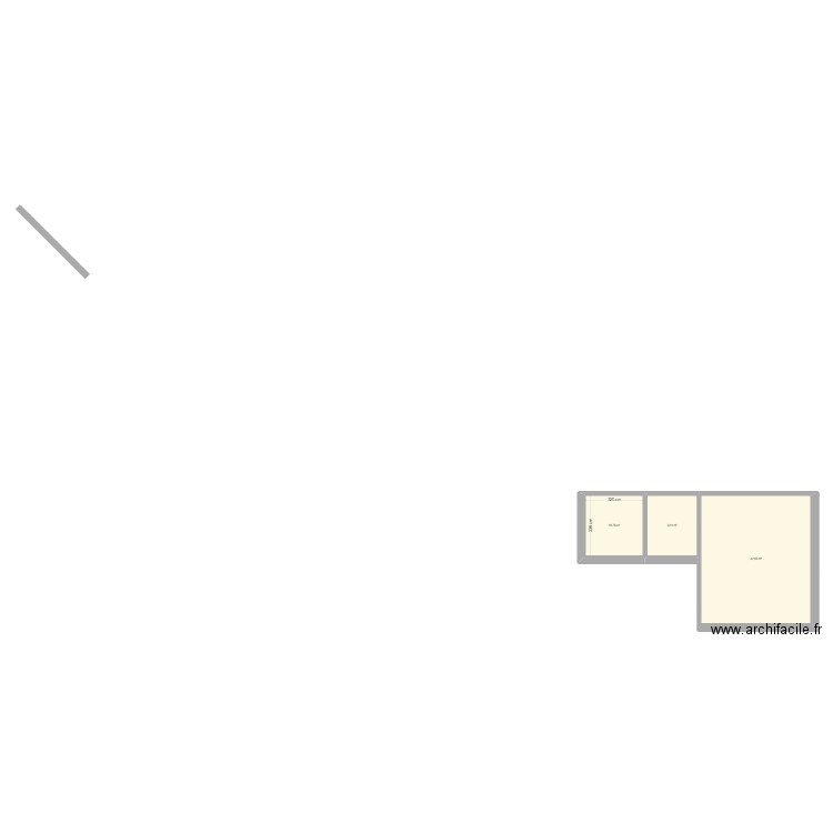 sultan1. Plan de 3 pièces et 63 m2