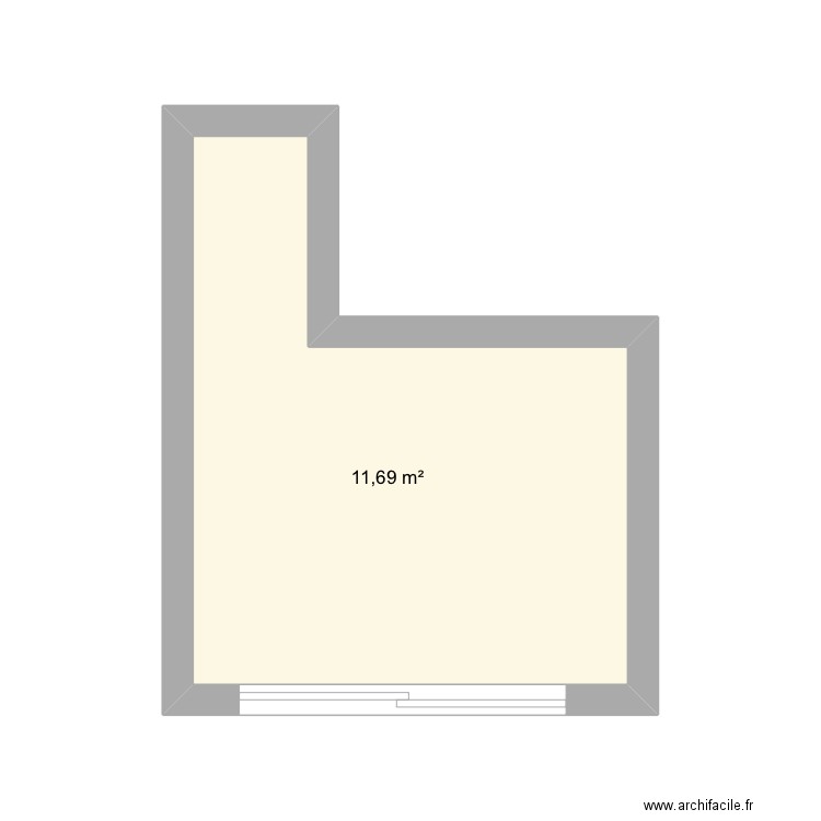 Chambre parentale . Plan de 1 pièce et 12 m2