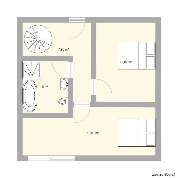 RDC RENO N°9. Plan de 4 pièces et 41 m2