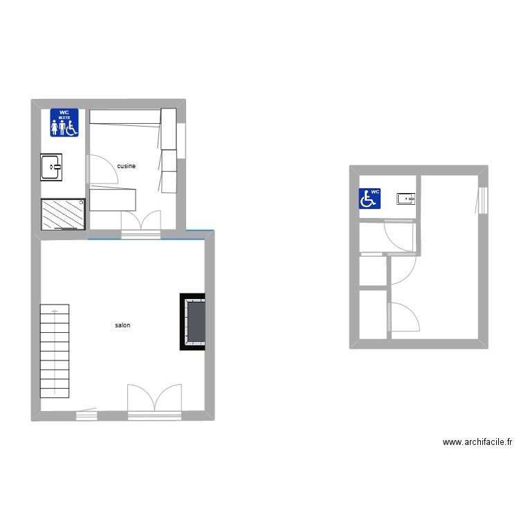 la braille lespins. Plan de 3 pièces et 50 m2