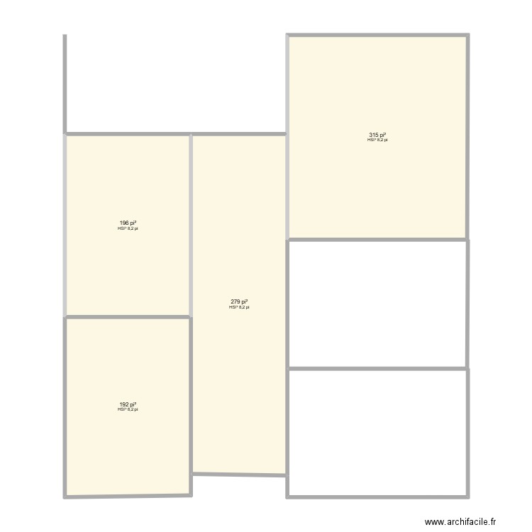 maison 1. Plan de 4 pièces et 91 m2