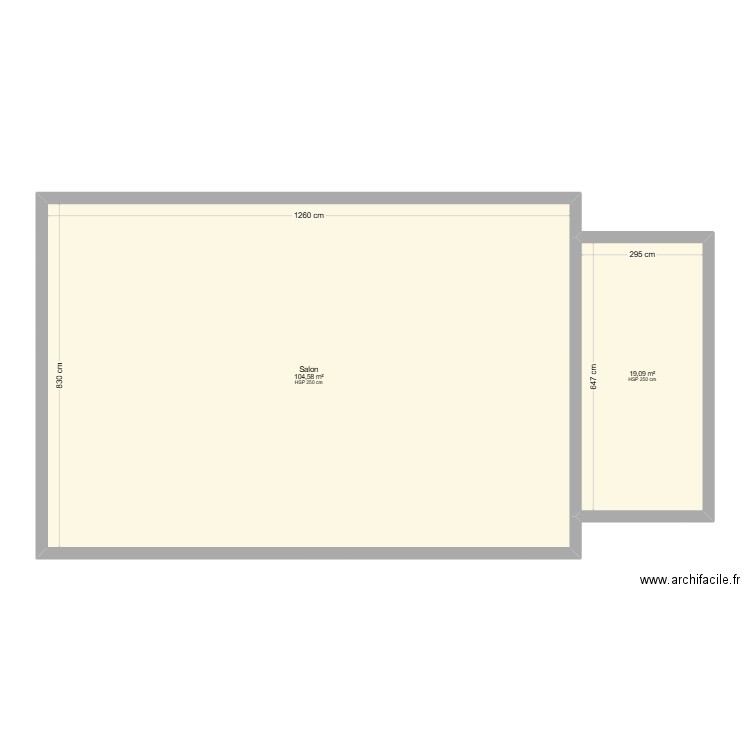 Maison Moze. Plan de 2 pièces et 124 m2