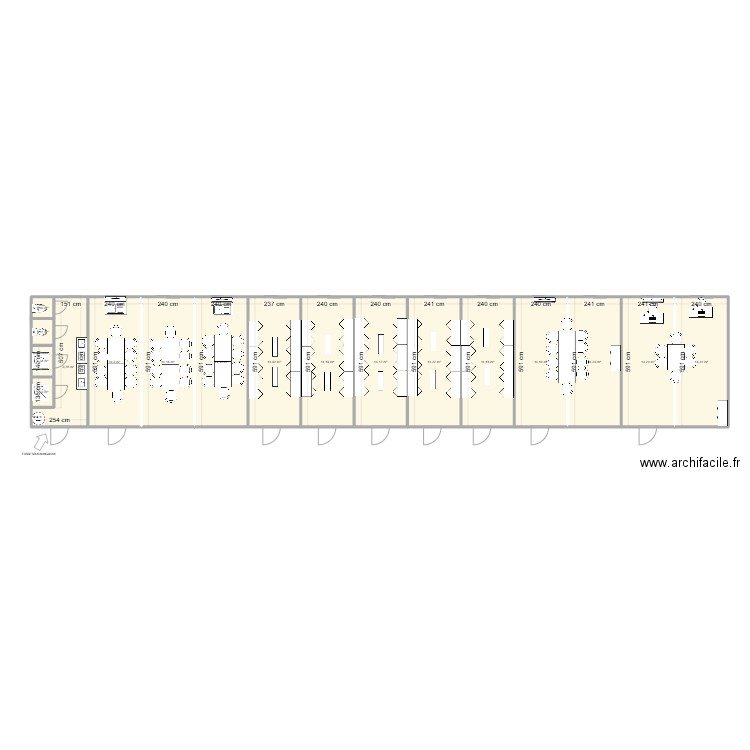 EIFFAGE CHANTIER ECLUSE CNR VAUGRIS. Plan de 17 pièces et 185 m2