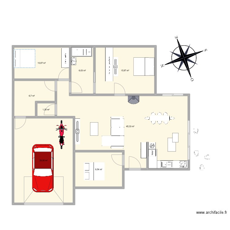 plans maison blosville. Plan de 8 pièces et 124 m2