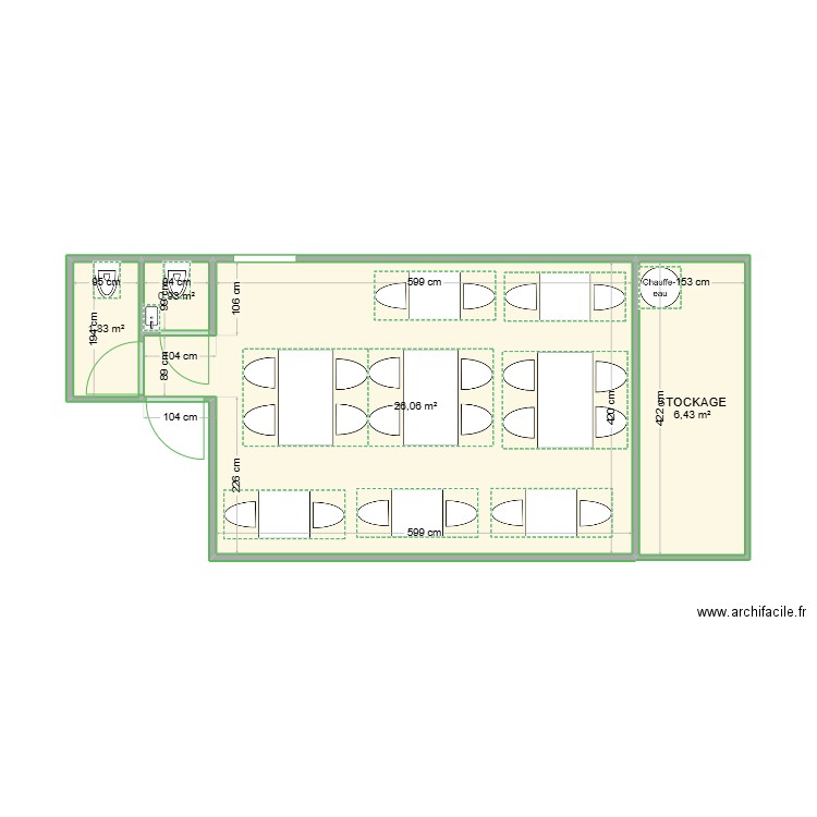 AGRANDISSEMENT. Plan de 4 pièces et 35 m2