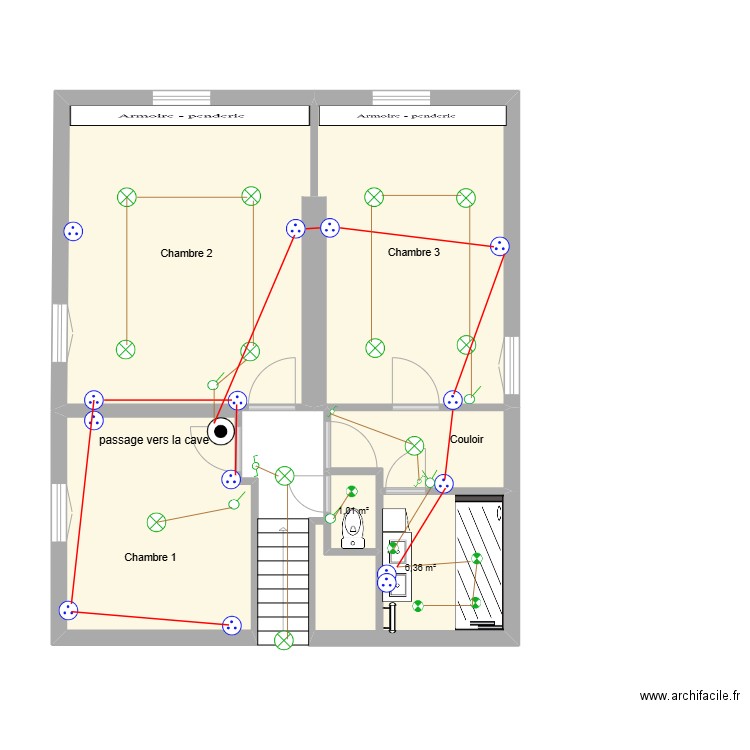 eaubonne. Plan de 6 pièces et 59 m2