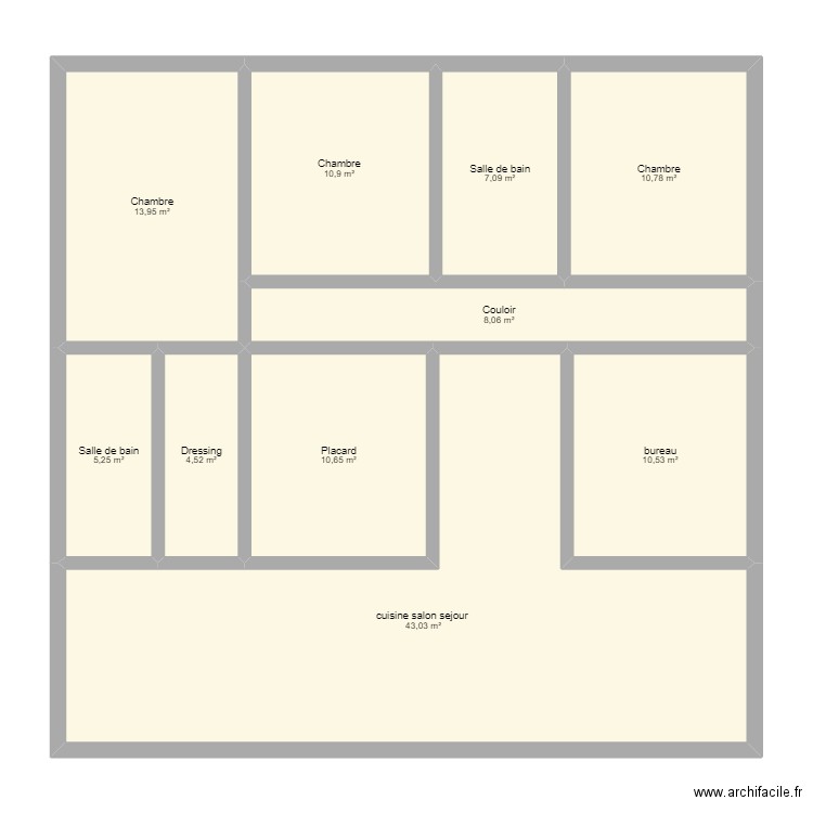 maison pascal. Plan de 10 pièces et 125 m2