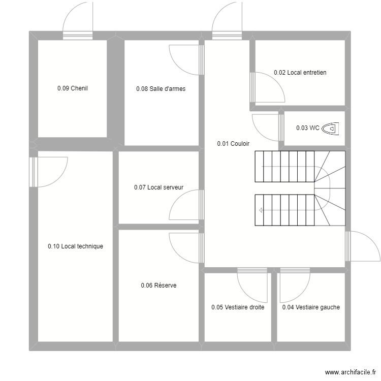 Tenneville Rez. Plan de 9 pièces et 69 m2