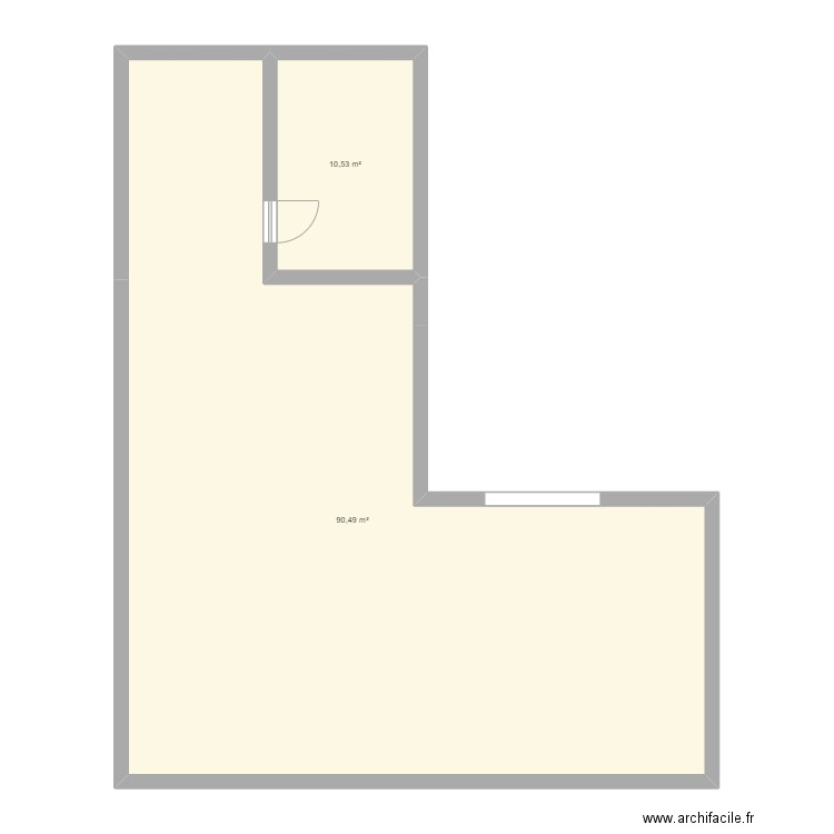 Maison. Plan de 2 pièces et 101 m2
