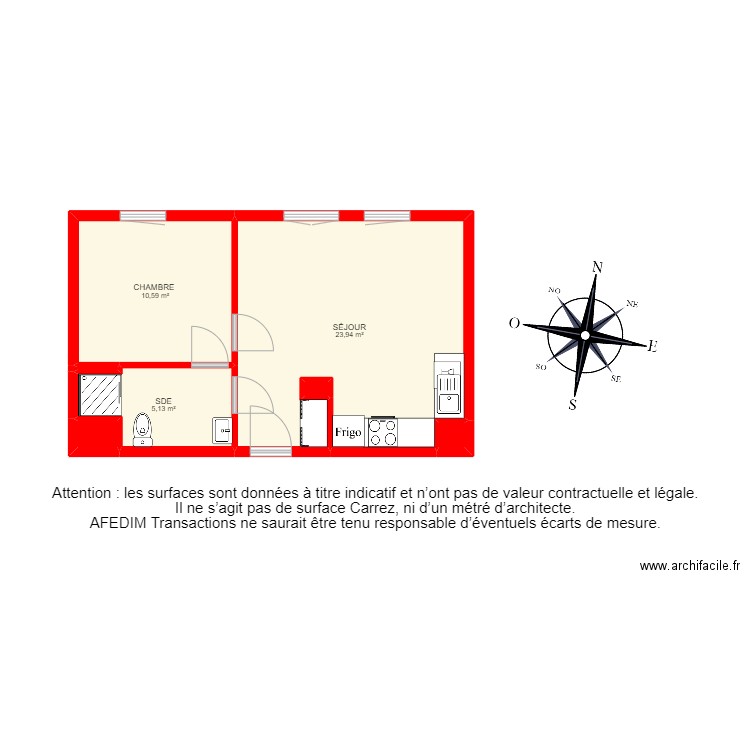 BI24645. Plan de 8 pièces et 53 m2