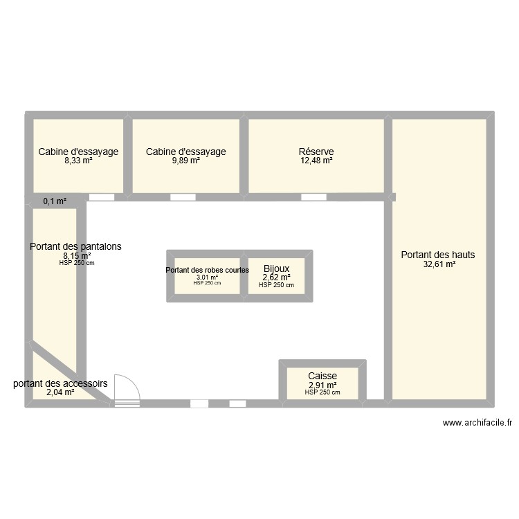 Plan dress d'alex. Plan de 10 pièces et 82 m2