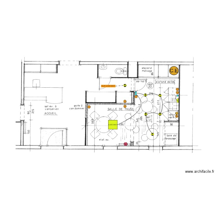 CMCA SALLE DE PAUSE. Plan de 0 pièce et 0 m2