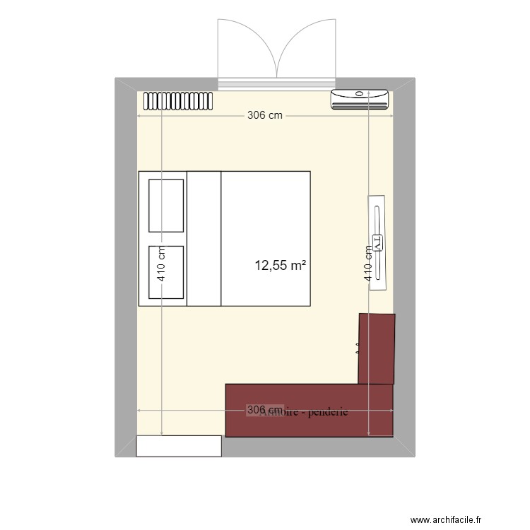 ma chambre 1. Plan de 1 pièce et 13 m2