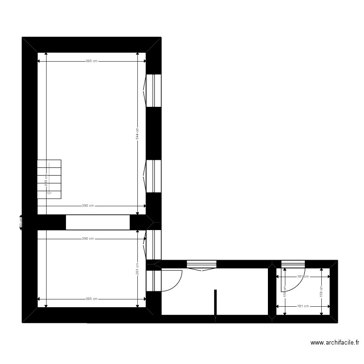 CRUIPENNICK. Plan de 7 pièces et 62 m2