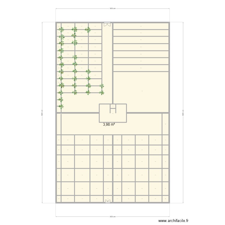 sania. Plan de 116 pièces et 39 m2