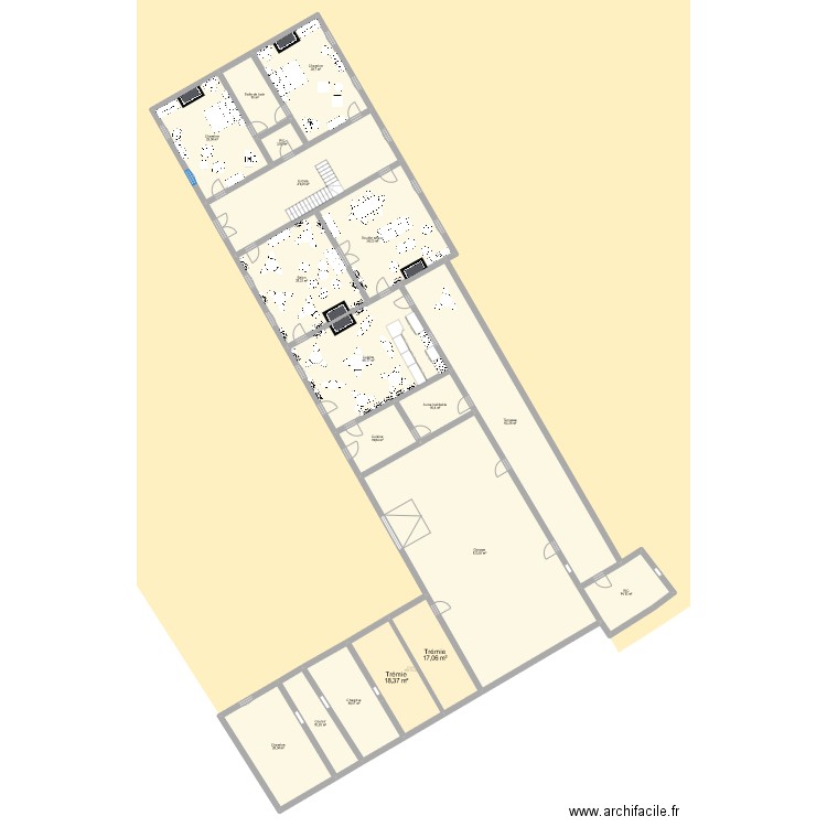 HERY. Plan de 53 pièces et 2037 m2