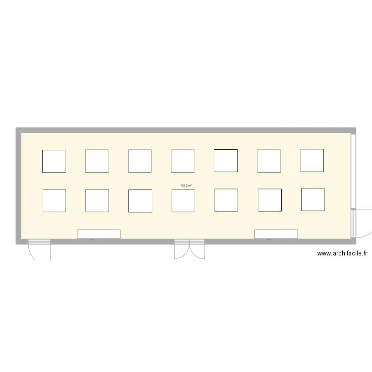 SAM. Plan de 1 pièce et 103 m2