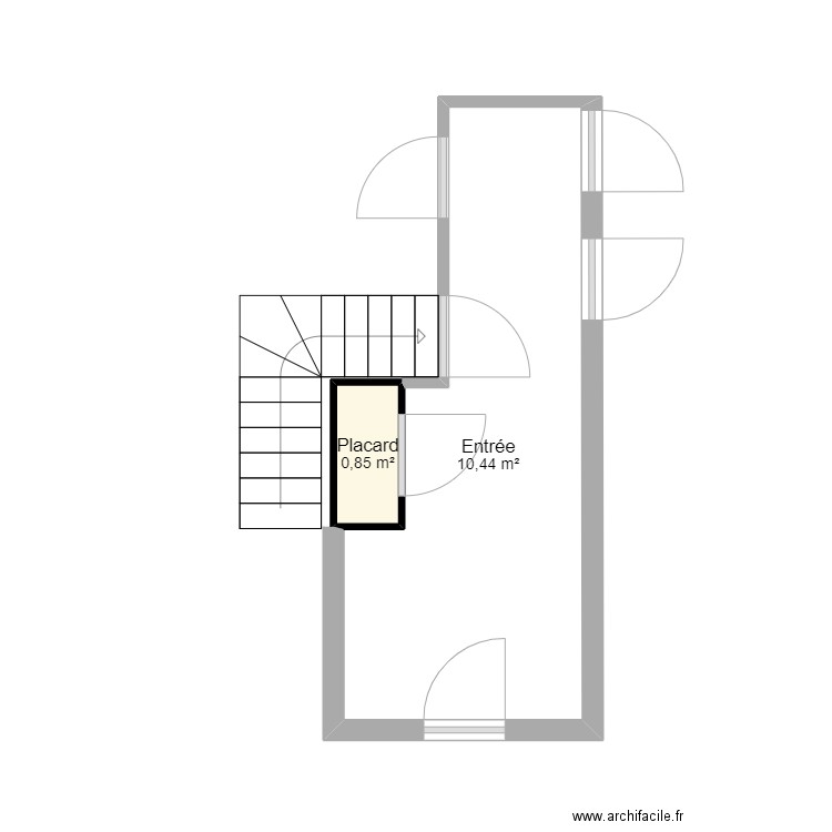 Entrée - MAISON PARENTS. Plan de 2 pièces et 11 m2