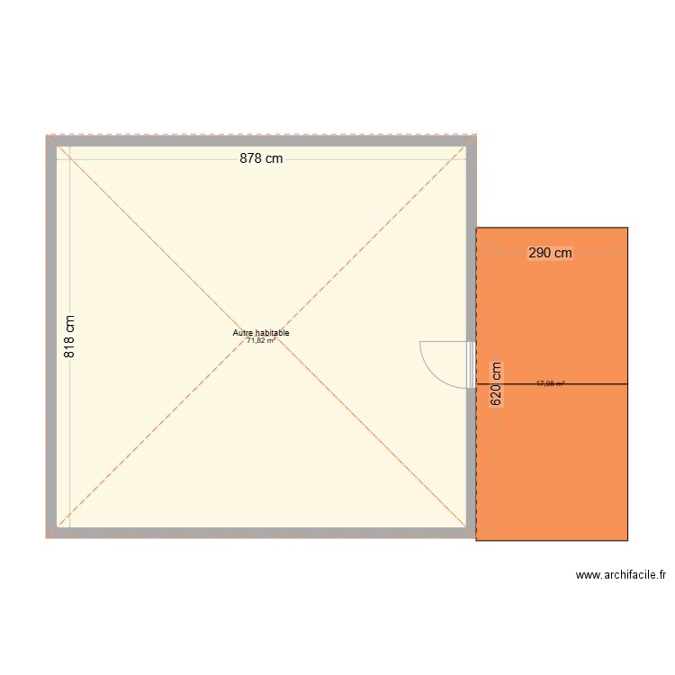 Garage. Plan de 2 pièces et 90 m2